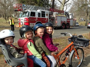 Four Kids on a Yuba Mundo Cargo Bike