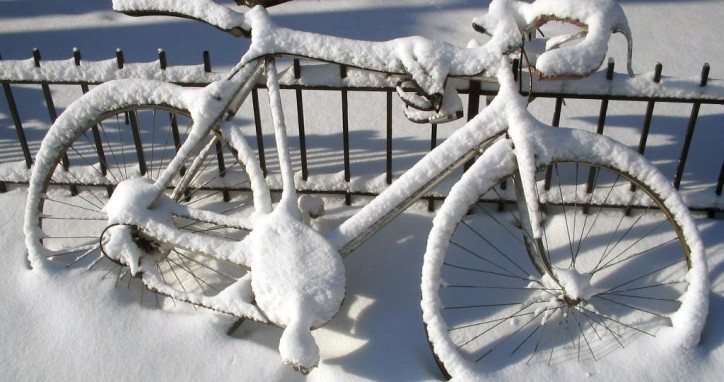 Snow Covered Bicycle