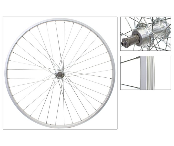 Premium Amber Wall Tyre & 5 Speed Freewheel 27" x 1 1/4 REAR Q/R Bike Wheel 
