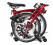 Brompton M6R Folding Bike (2021) w/ Extd Seatpost House Red Folded