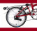 Brompton M6R Folding Bike (2021) w/ Extd Seatpost House Red Rear Wheel Detail